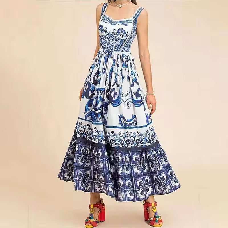 DRESS STYLE - SY1503-Midi Dress-onlinemarkat-MULTI-XS - US 2-onlinemarkat