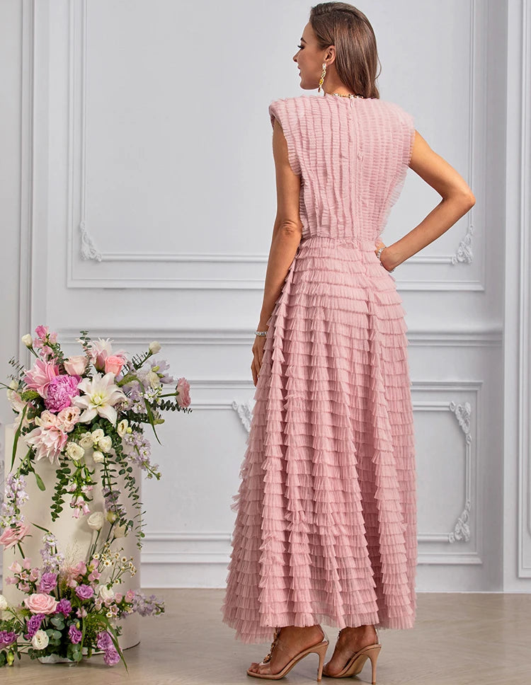 DRESS STYLE - SY1451-maxi dress-onlinemarkat-Pink-XS - US 2-onlinemarkat