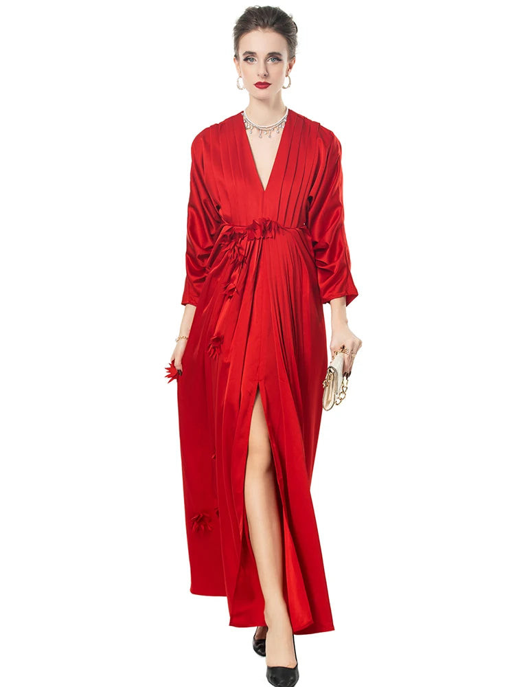 DRESS STYLE - SY1819-maxi dress-onlinemarkat-XS - US 2-Red-onlinemarkat