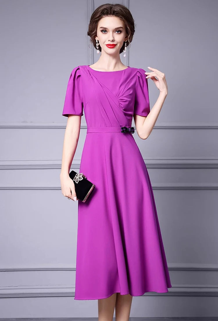 DRESS STYLE - SY1341-Midi Dress-onlinemarkat-PURPLE-XS - US 2-onlinemarkat