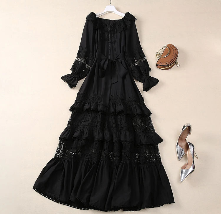 DRESS STYLE - SY1098-maxi dress-onlinemarkat-Black-XS - US 2-onlinemarkat
