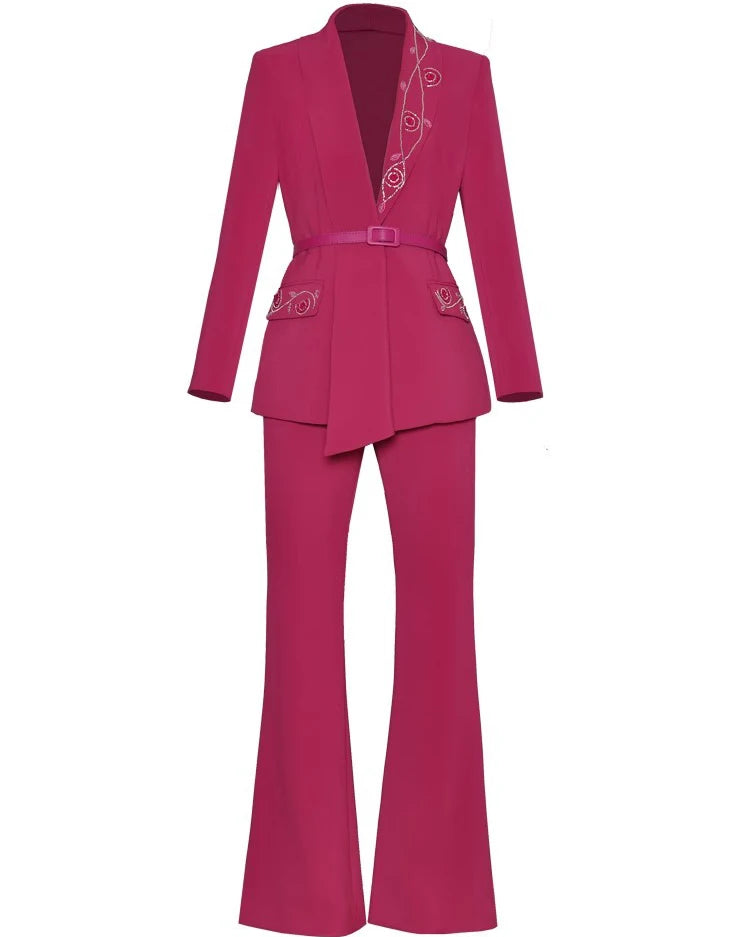 SUIT STYLE - SY1715-Suits and Sets-onlinemarkat-Fuchsia-XS - US 2-onlinemarkat