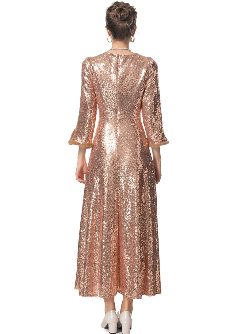 DRESS STYLE - SY1564-maxi dress-onlinemarkat-Champagne-XS - US 2-onlinemarkat