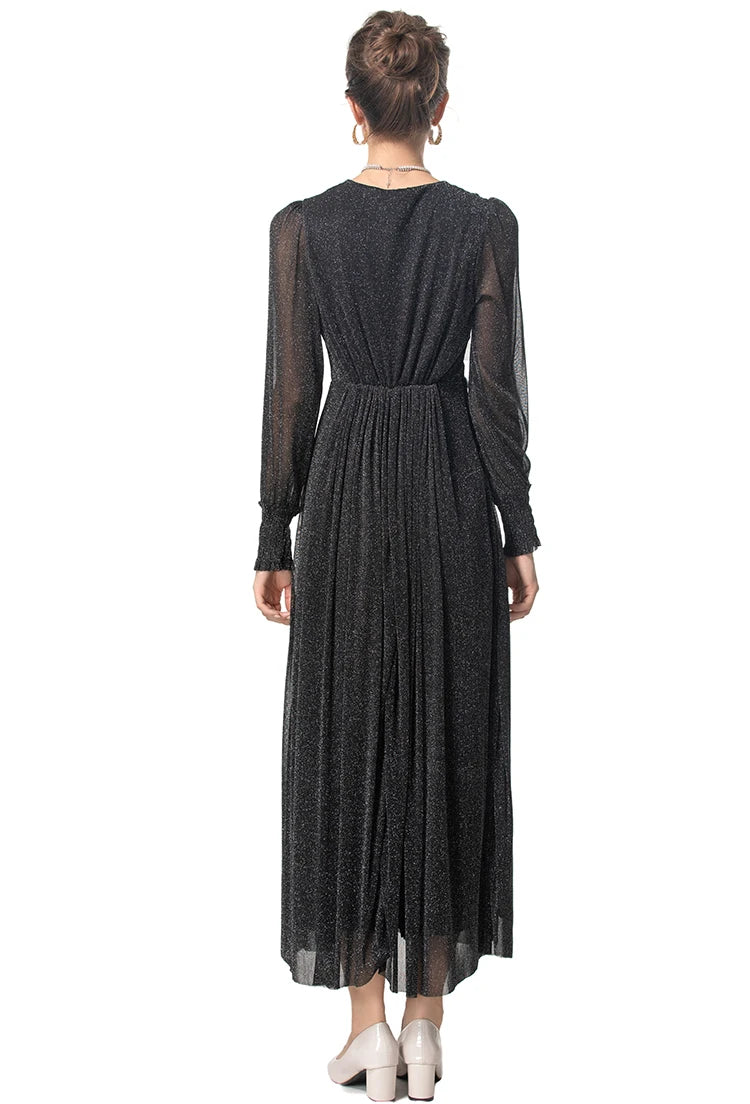 DRESS STYLE - SY1561-maxi dress-onlinemarkat-Gray-XS - US 2-onlinemarkat