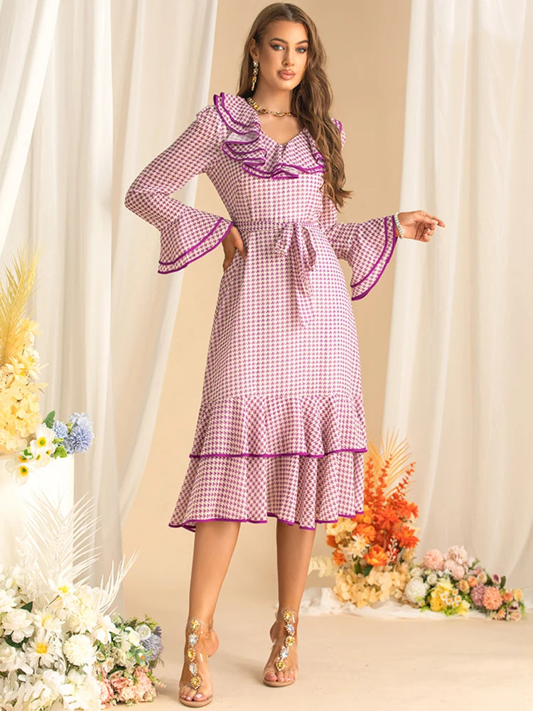 DRESS STYLE - SY1581-Midi Dress-onlinemarkat-Lavender-XS - US 2-onlinemarkat