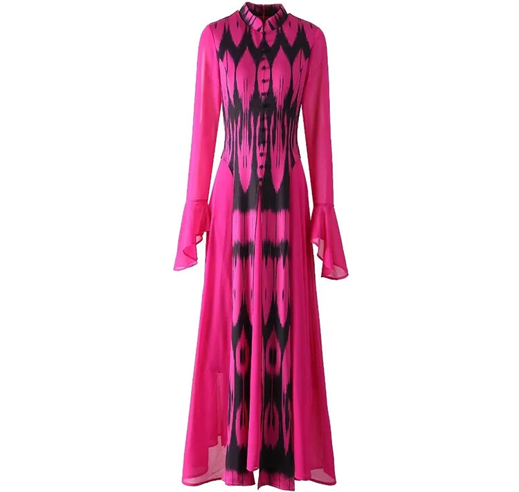 DRESS STYLE - SY1679-maxi dress-onlinemarkat-Fuchsia-XS - US 2-onlinemarkat