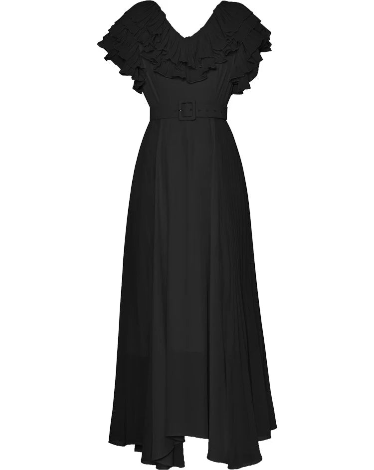 DRESS STYLE - SY1328-maxi dress-onlinemarkat-Black-XS - US 2-onlinemarkat