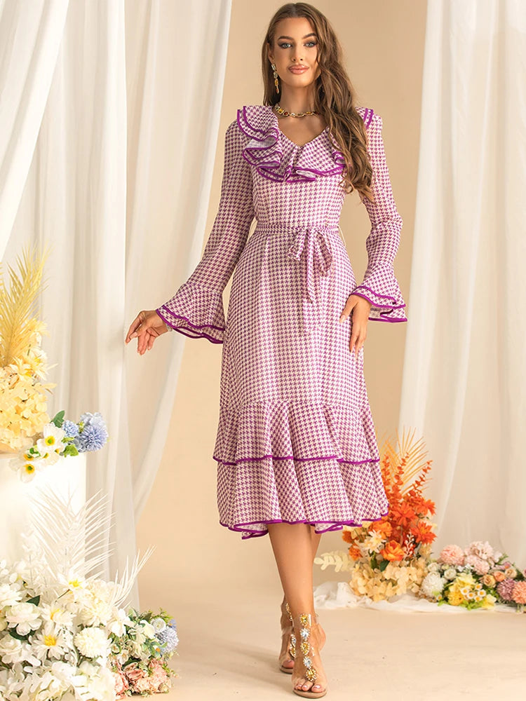 DRESS STYLE - SY1581-Midi Dress-onlinemarkat-Lavender-XS - US 2-onlinemarkat