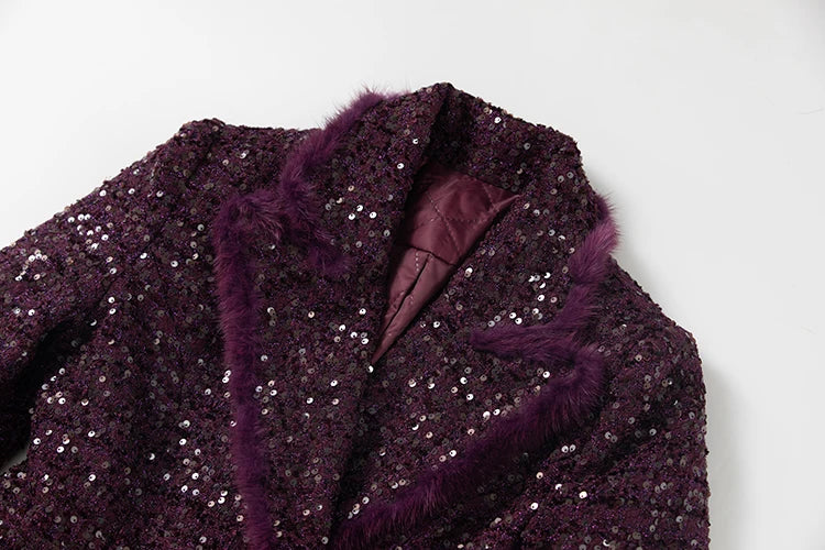 COAT STYLE - SY1667-jacket-onlinemarkat-PURPLE-XS - US 2-onlinemarkat