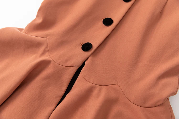 COAT STYLE - SY1400-jacket-onlinemarkat-Orange-XS - US 2-onlinemarkat