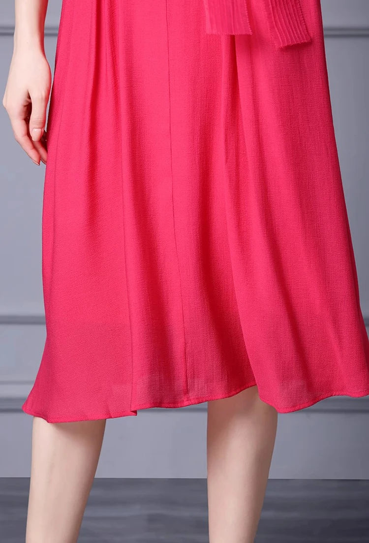 DRESS STYLE - SY1016-Midi Dress-onlinemarkat-Red-XS - US 2-onlinemarkat