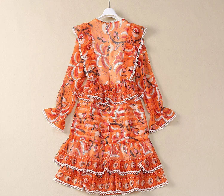 DRESS STYLE - SY1312-short dress-onlinemarkat-Orange-XS - US 2-onlinemarkat