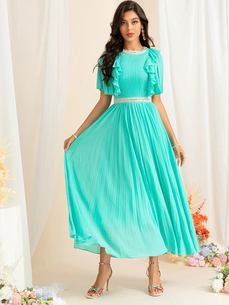 DRESS STYLE - SY1252-maxi dress-onlinemarkat-Green-XS - US 2-onlinemarkat