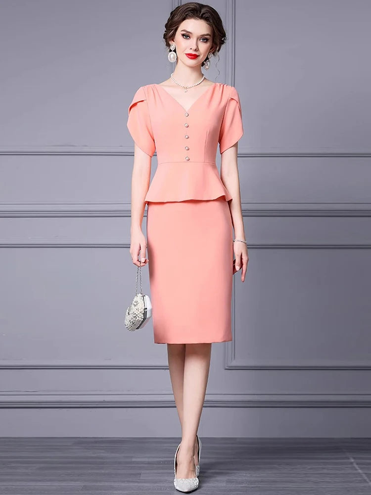 DRESS STYLE - SY1036-short dress-onlinemarkat-Pink-XS - US 2-onlinemarkat