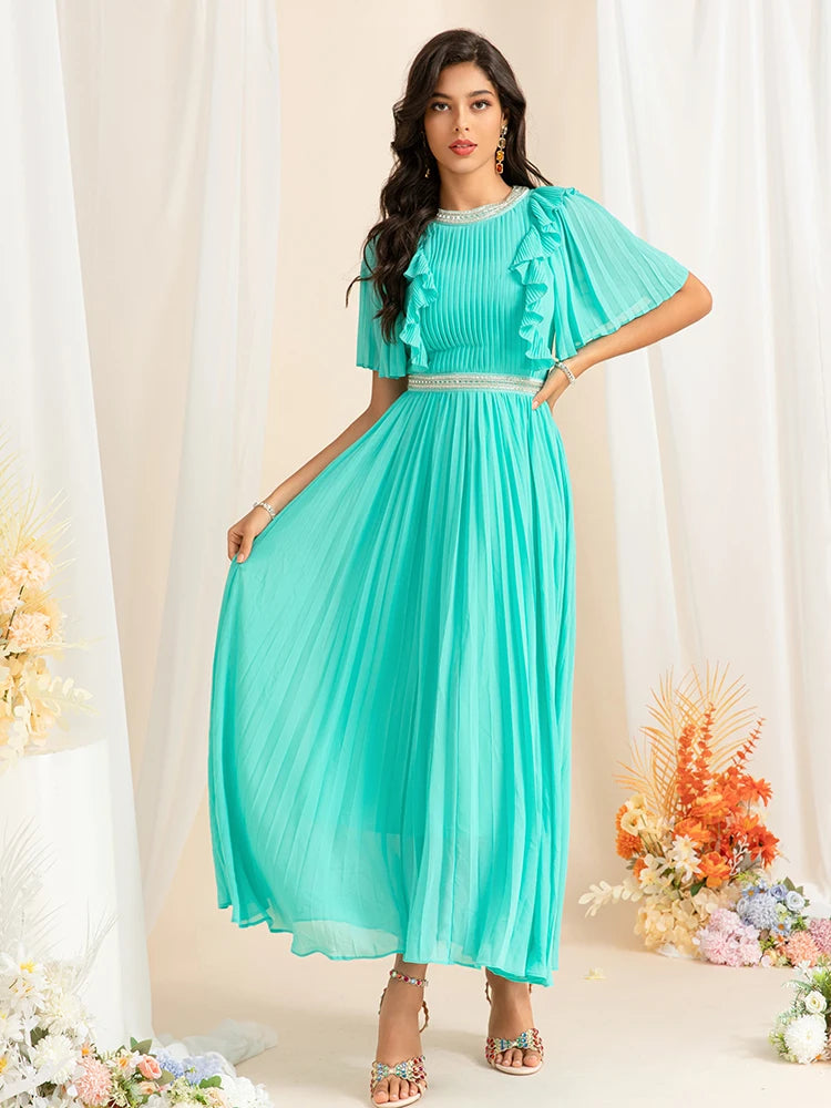 DRESS STYLE - SY1252-maxi dress-onlinemarkat-Green-XS - US 2-onlinemarkat