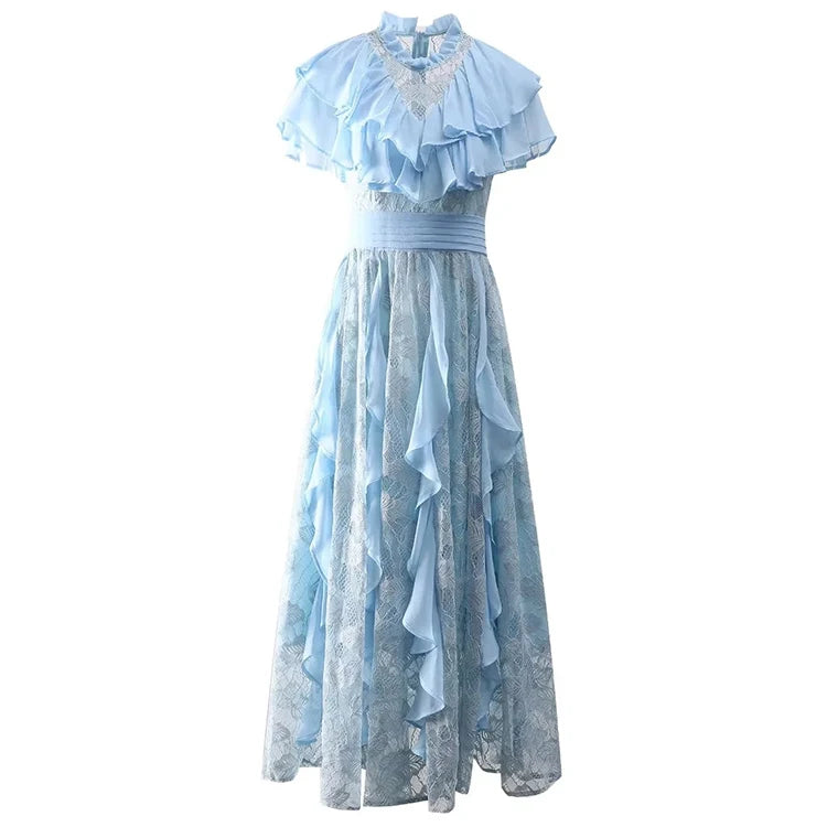 DRESS STYLE - SY997-maxi dress-onlinemarkat-Blue-L - US 8-onlinemarkat