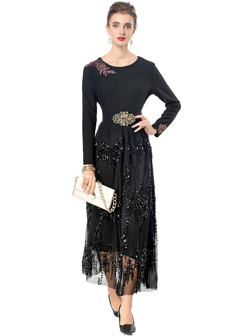 DRESS STYLE - SY1658-maxi dress-onlinemarkat-Black-XS - US 2-onlinemarkat