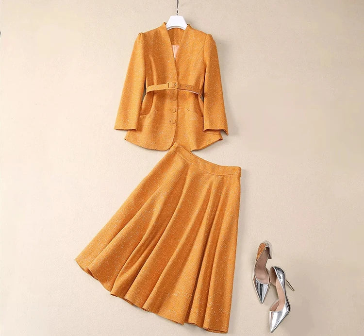 SUIT STYLE - SY1677-Suits and Sets-onlinemarkat-Gold-XS - US 2-onlinemarkat