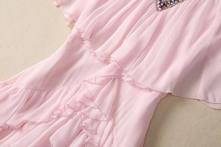 DRESS STYLE - SY1267-maxi dress-onlinemarkat-Pink-XS - US 2-onlinemarkat