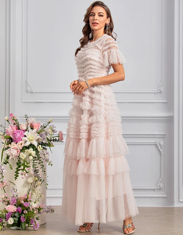 DRESS STYLE - SY888-maxi dress-onlinemarkat-Pink-XS - US 2-onlinemarkat