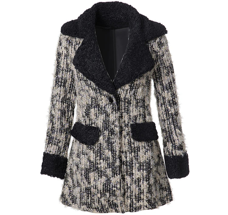 COAT STYLE - SY1413-jacket-onlinemarkat-Dark Grey-S - US 4-onlinemarkat