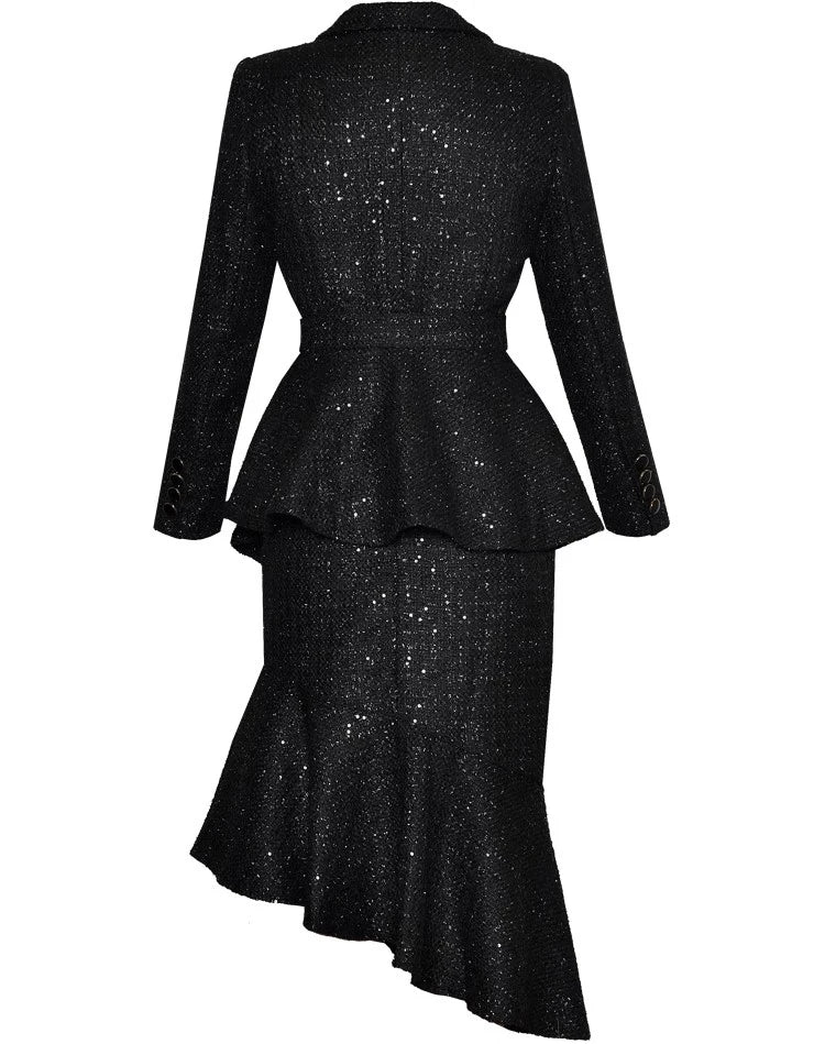 SUIT STYLE - SY1625-Suits and Sets-onlinemarkat-black-XS - US 2-onlinemarkat