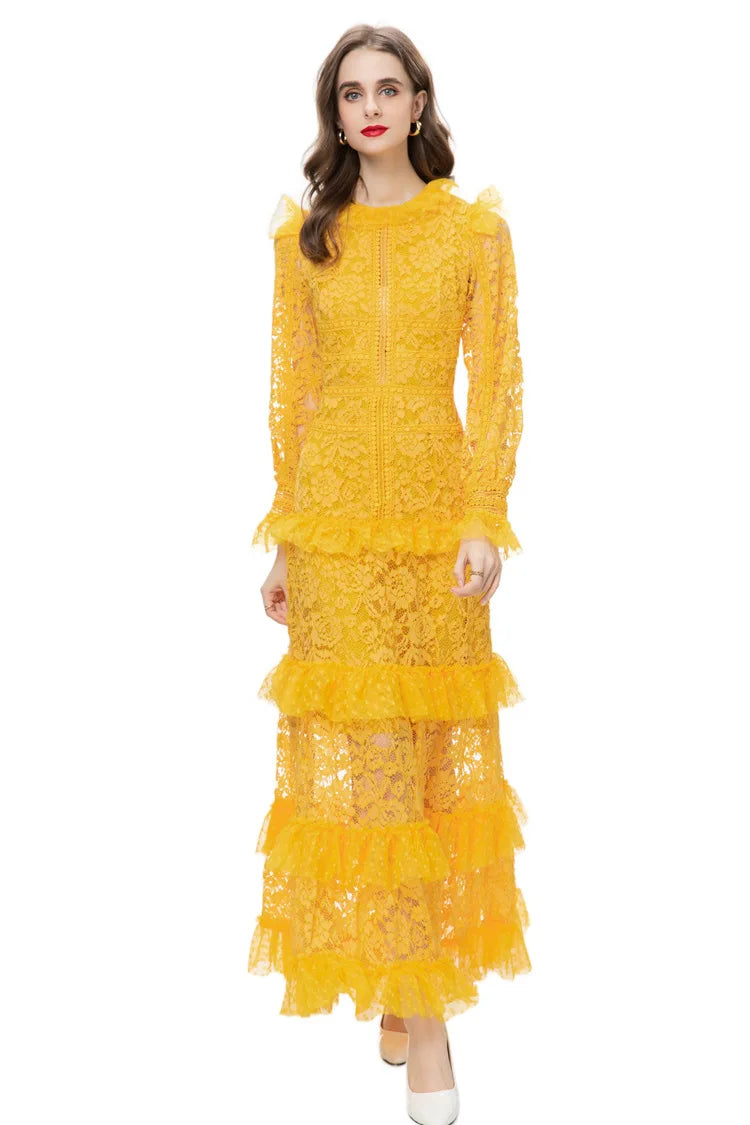 DRESS STYLE - SY937-maxi dress-onlinemarkat-Yellow-XS - US 2-onlinemarkat