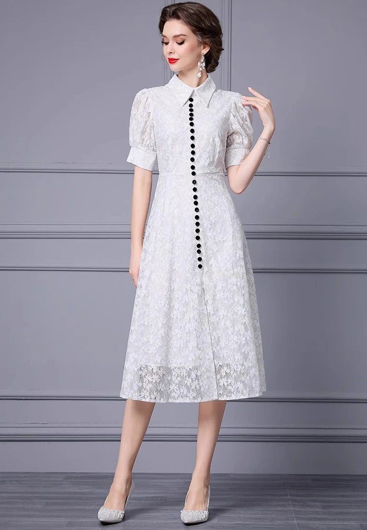 DRESS STYLE - SY1120-Midi Dress-onlinemarkat-WHITE-XS - US 2-onlinemarkat