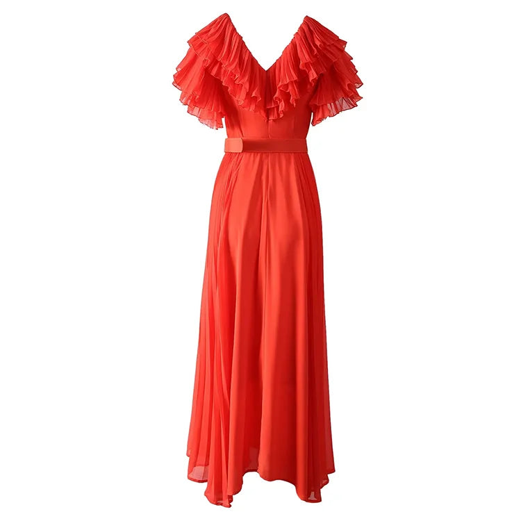 DRESS STYLE - SY1270-maxi dress-onlinemarkat-Red-XS - US 2-onlinemarkat