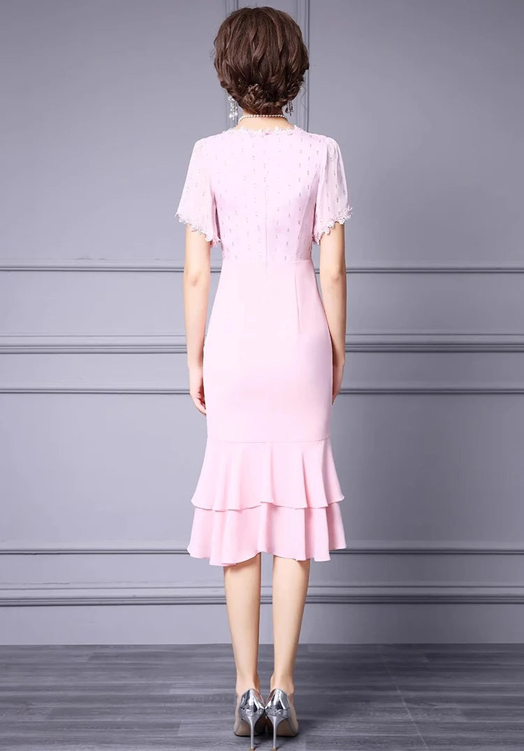 DRESS STYLE - SY1345-short dress-onlinemarkat-Pink-XS - US 2-onlinemarkat