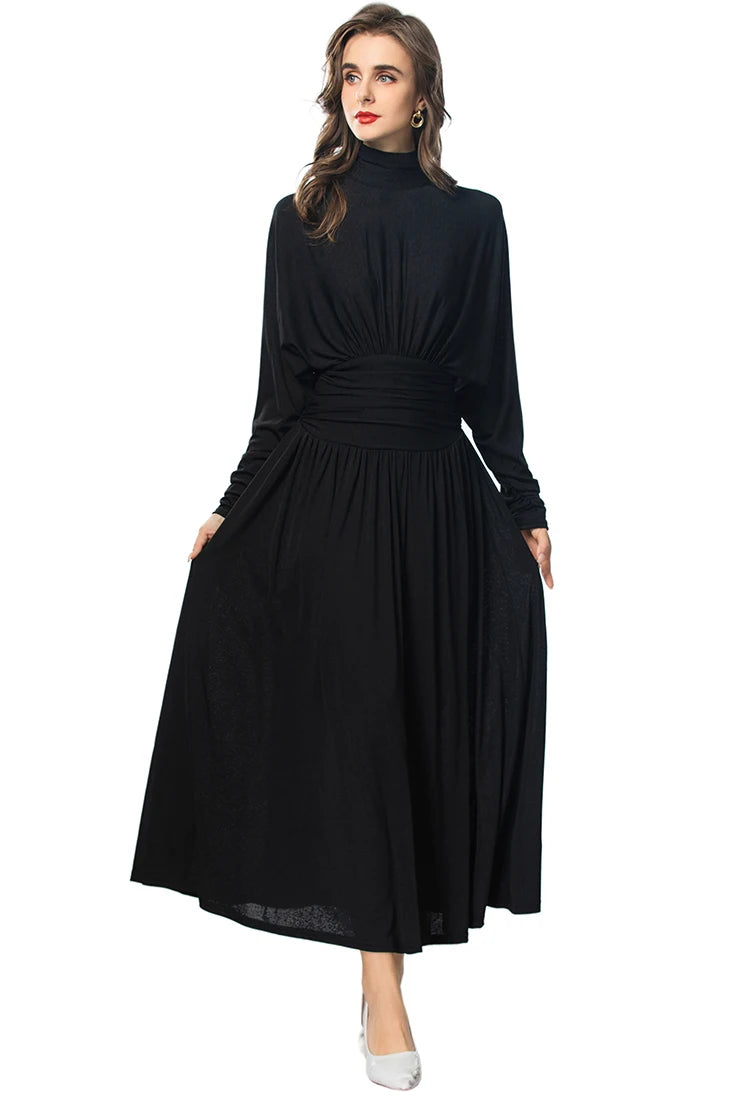 DRESS STYLE - SY1415-maxi dress-onlinemarkat-Black-XS - US 2-onlinemarkat