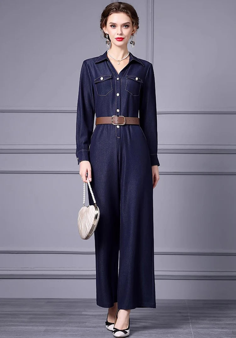 JUMPSUIT STYLE - SY1708-Jumpsuits-onlinemarkat-Dark blue-XS - US 2-onlinemarkat