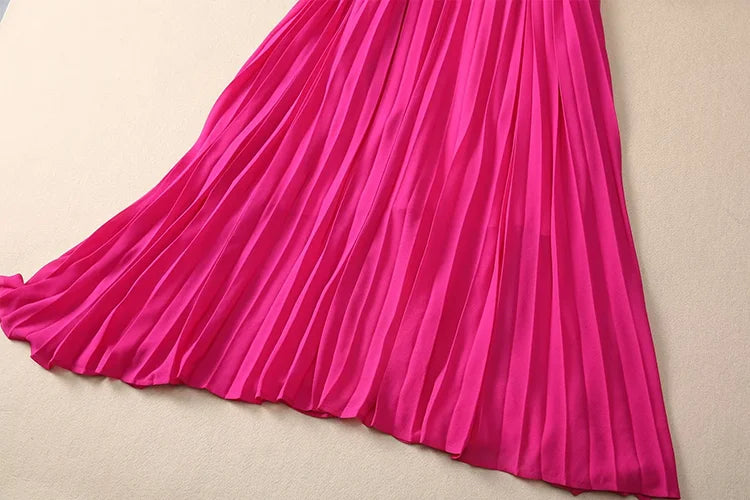 DRESS STYLE - SY1499-maxi dress-onlinemarkat-Fuchsia-S - US 4-onlinemarkat