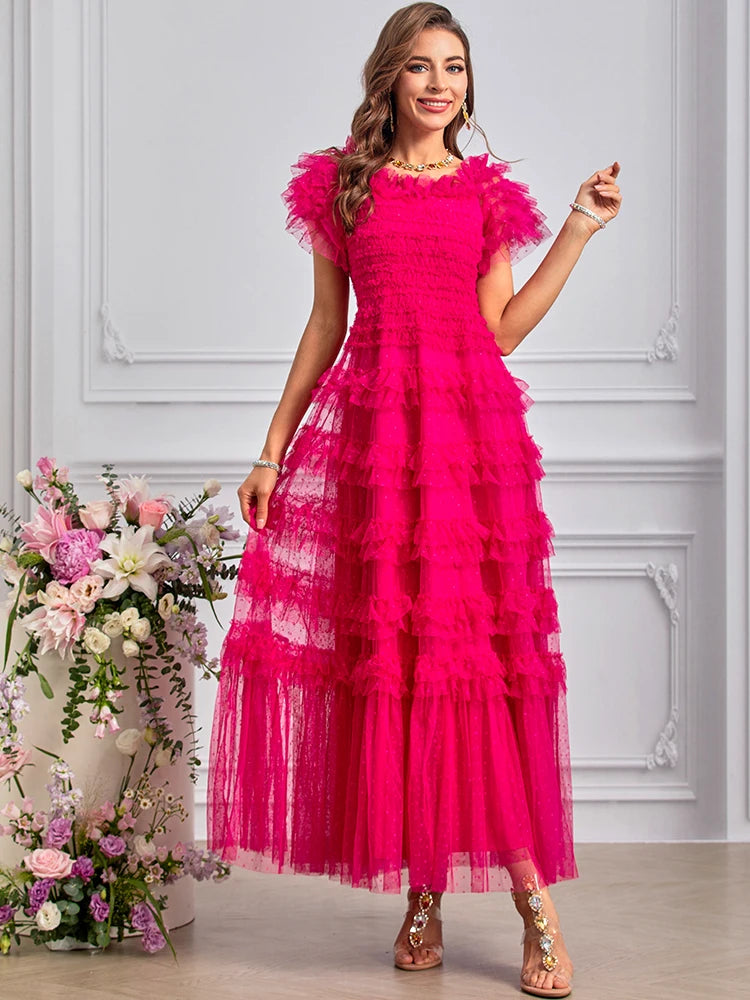 DRESS STYLE - SY1454-maxi dress-onlinemarkat-Fuchsia-XS - US 2-onlinemarkat