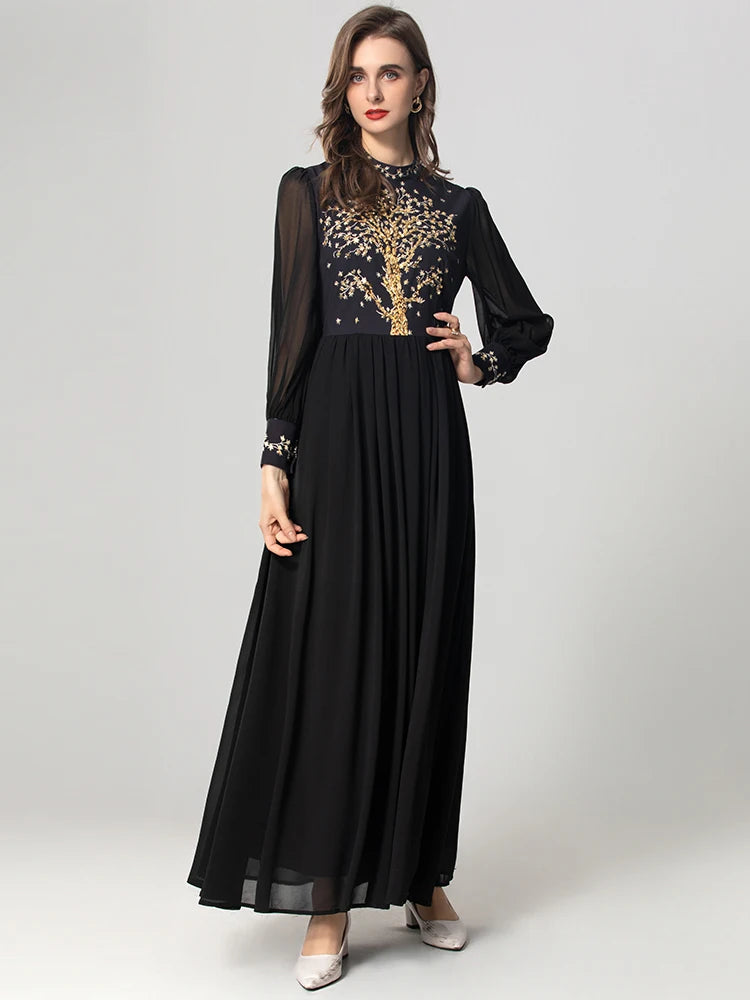 DRESS STYLE - SY1743-maxi dress-onlinemarkat-XS - US 2-black-onlinemarkat