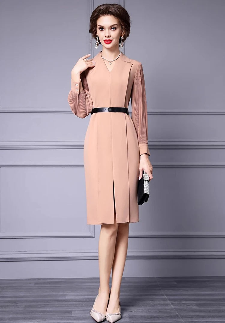 DRESS STYLE - SY1390-short dress-onlinemarkat-Champagne-XS - US 2-onlinemarkat