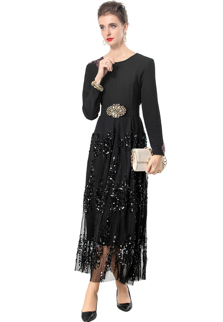 DRESS STYLE - SY1658-maxi dress-onlinemarkat-Black-XS - US 2-onlinemarkat