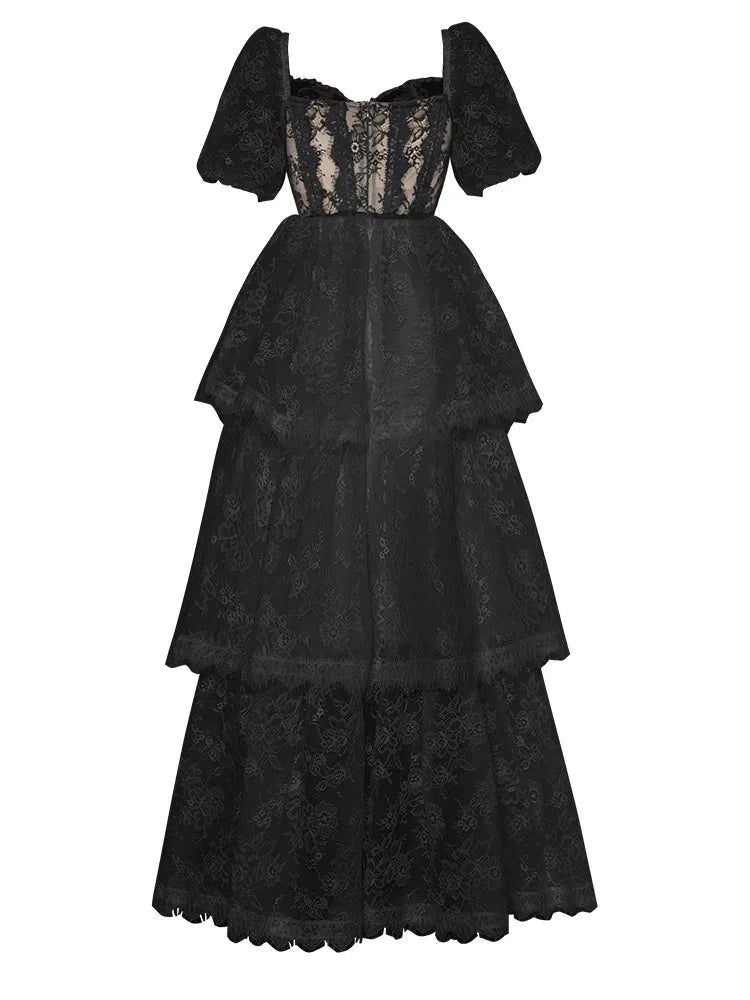 DRESS STYLE - SY1103-maxi dress-onlinemarkat-Black-XS - US 2-onlinemarkat