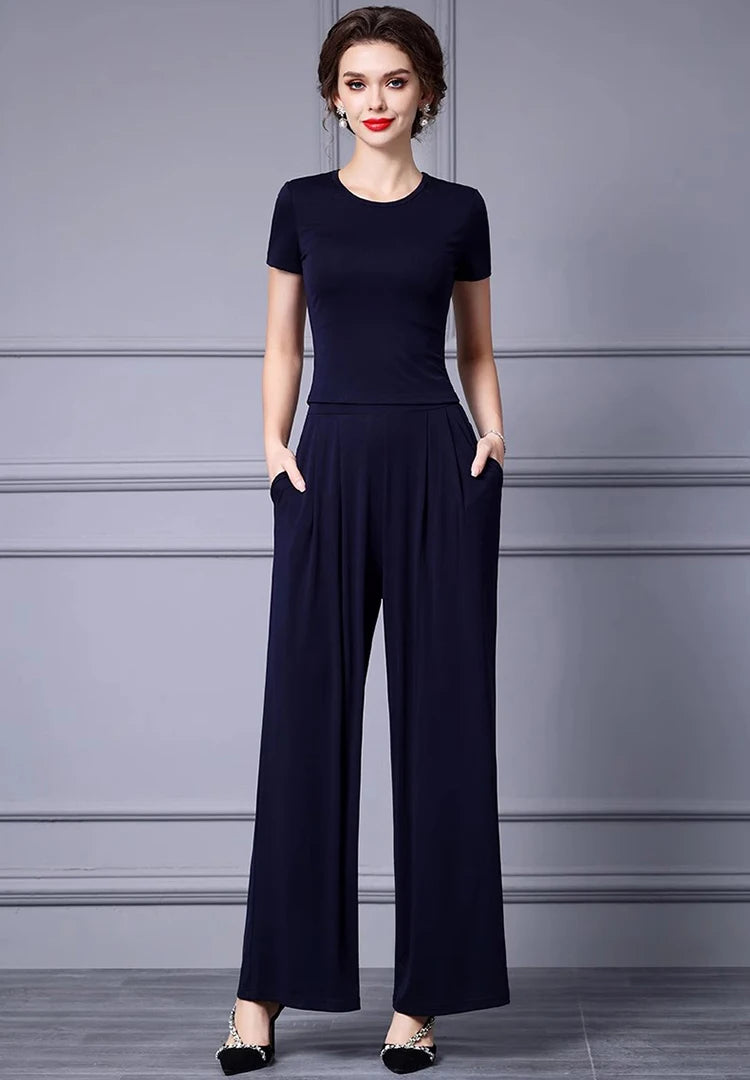 SUIT STYLE - SY1322-Suits and Sets-onlinemarkat-Navy Blue-XS - US 2-onlinemarkat