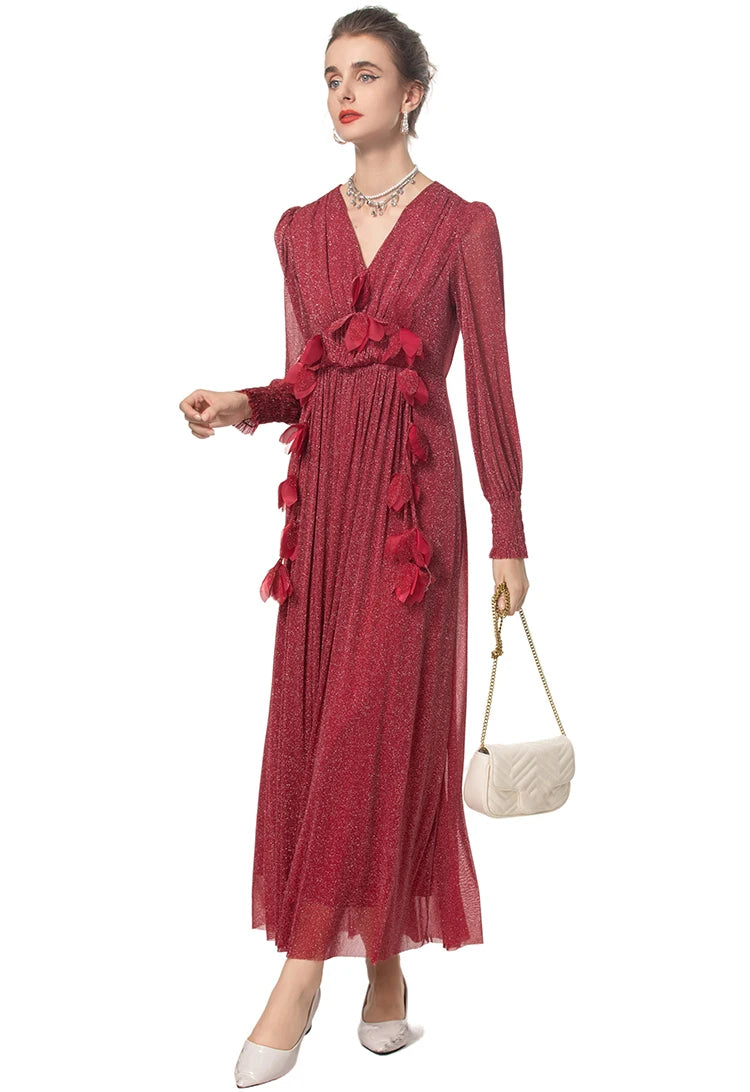 DRESS STYLE - SY1561-maxi dress-onlinemarkat-Claret-XS - US 2-onlinemarkat