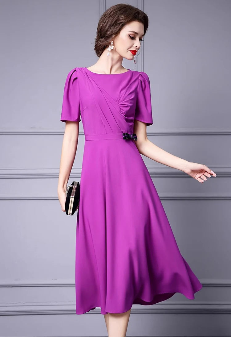 DRESS STYLE - SY1341-Midi Dress-onlinemarkat-PURPLE-XS - US 2-onlinemarkat