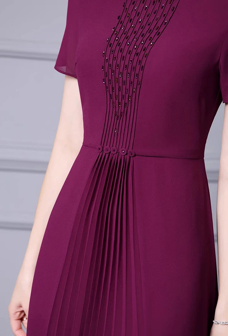 DRESS STYLE - SY1156-Midi Dress-onlinemarkat-purple-XS - US 2-onlinemarkat