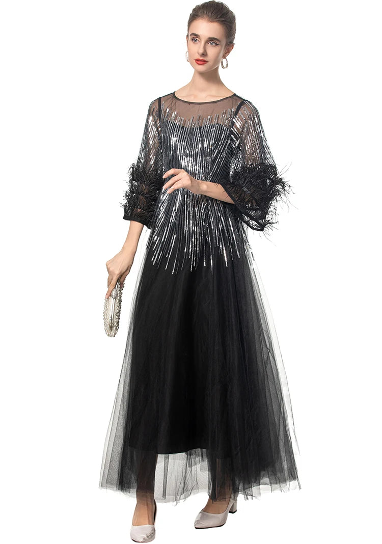 DRESS STYLE - SY1575-maxi dress-onlinemarkat-black-XS - US 2-onlinemarkat