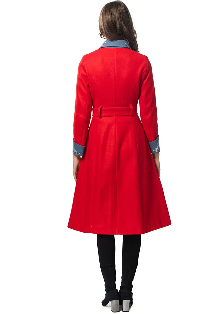 COAT STYLE - SY1398-jacket-onlinemarkat-Red-XS - US 2-onlinemarkat