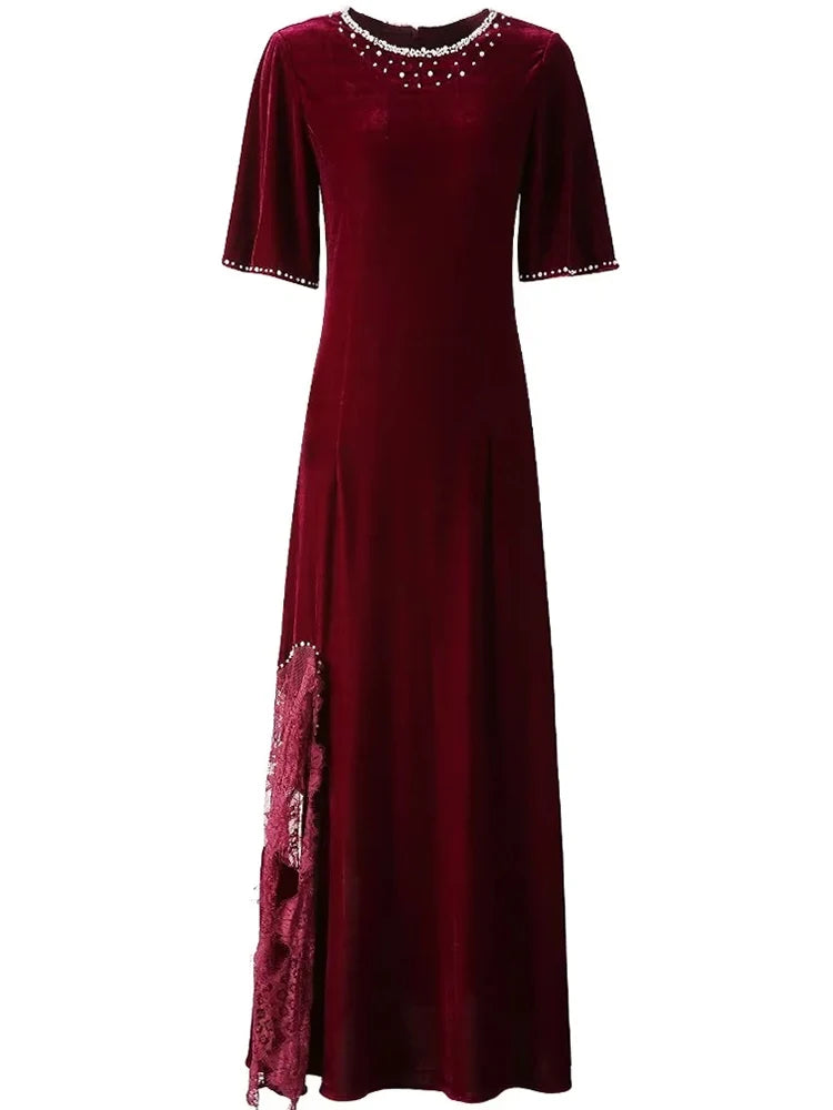 DRESS STYLE - SY1751-maxi dress-onlinemarkat-Claret-XS - US 2-onlinemarkat