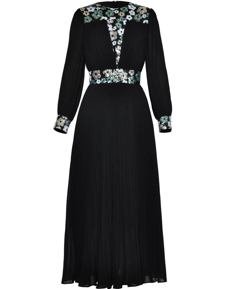 DRESS STYLE - SY1647-maxi dress-onlinemarkat-black-XS - US 2-onlinemarkat