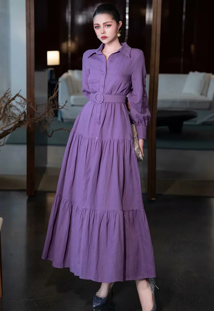 DRESS STYLE - SY1434-maxi dress-onlinemarkat-Purple-S - US 4-onlinemarkat