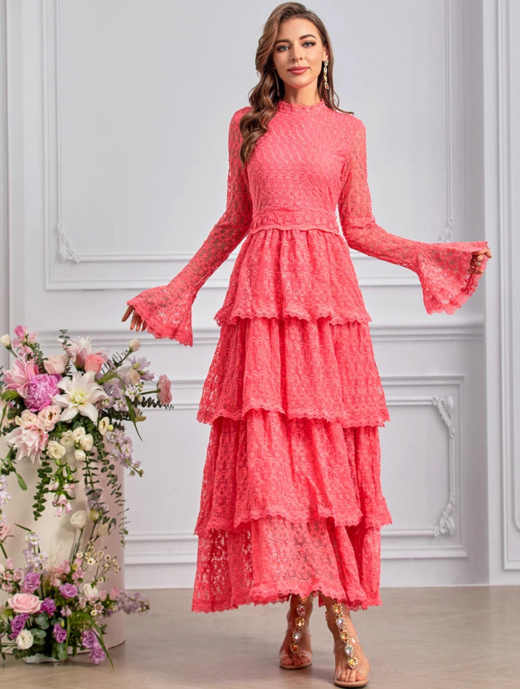 DRESS STYLE - SY1442-maxi dress-onlinemarkat-Pink-XS - US 2-onlinemarkat