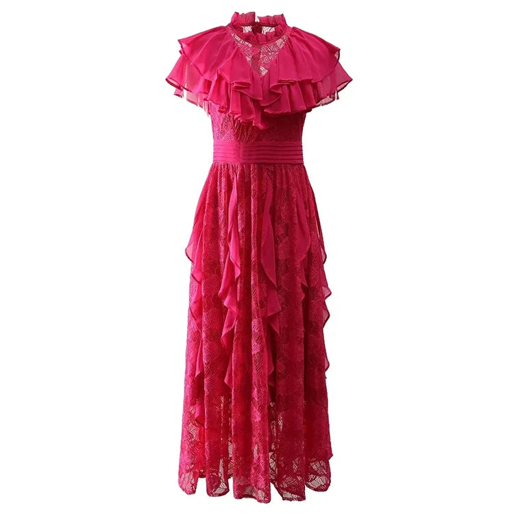 DRESS STYLE - SY997-maxi dress-onlinemarkat-Red-M - US 6-onlinemarkat