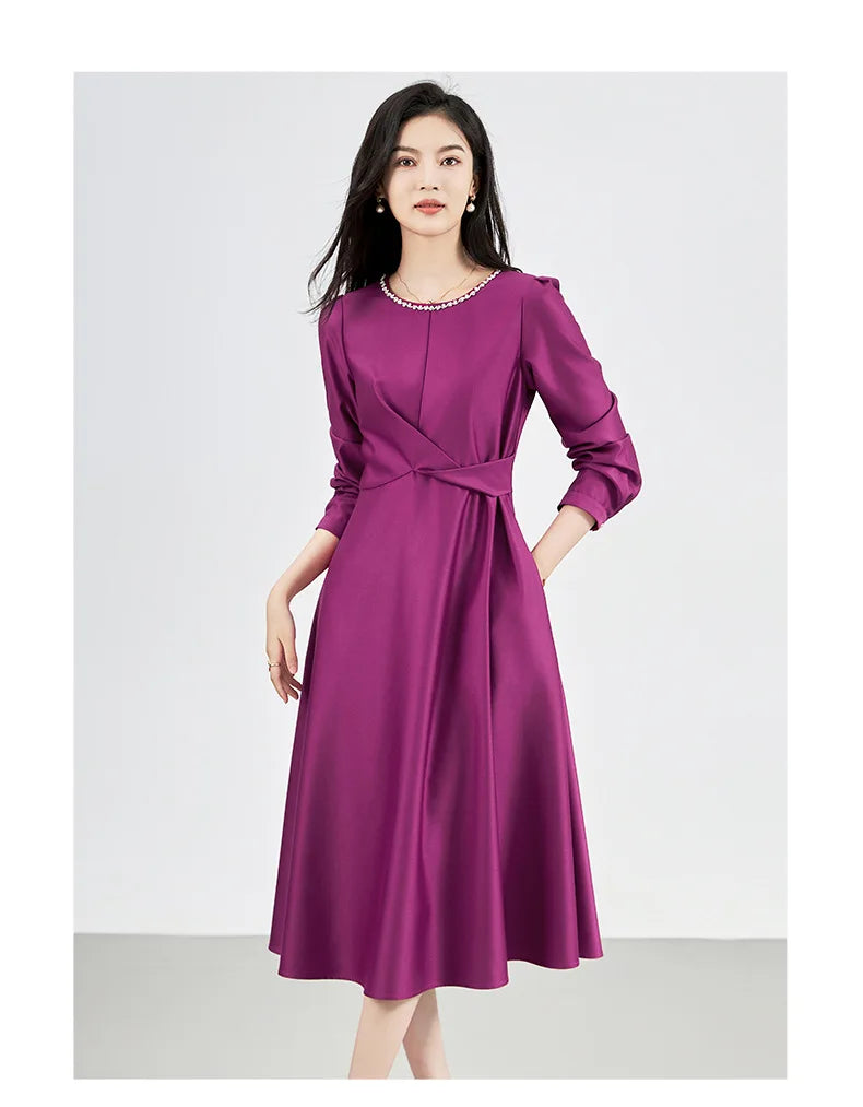 DRESS STYLE - SY1361-Midi Dress-onlinemarkat-purple-XS - US 2-onlinemarkat